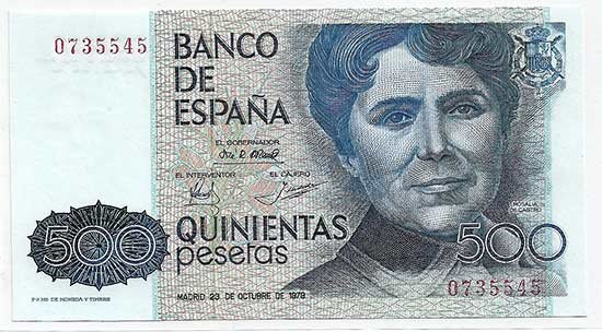 Billete Juan Carlos I 00500 pesetas Madrid 1979 S/SERIE SC