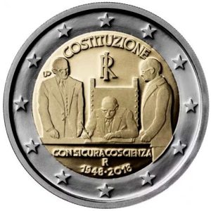 Moneda 2 euros de Italia 2018 Constitucion