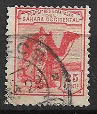 Serie de sellos Sahara español nº 005 (o)