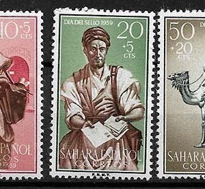 Serie de sellos Sahara español nº 169/71 (**)