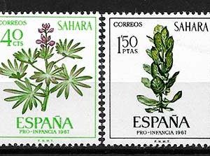 Serie de sellos Sahara español nº 256/59 (**)