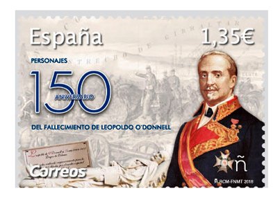 5249. Sello 150º Aniversario Muerte O’Donnell