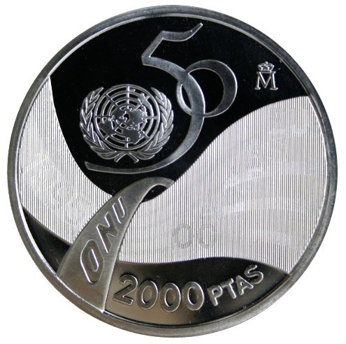 Año 1995. MONEDA 2000 ptas. ONU