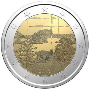Moneda 2 euros de Finlandia 2018 Cultura Sauna Finlandesa