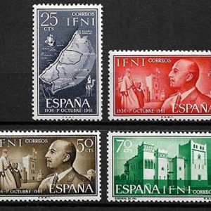 Serie de sellos Ifni nº 179-82 (**)