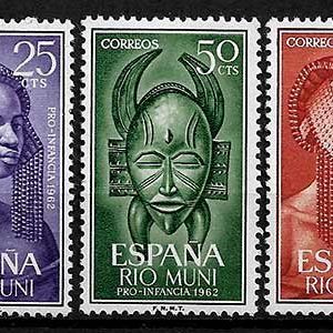 Serie de sellos Rio Muni nº 29/31 (**)
