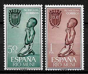 Serie de sellos Rio Muni nº 40/41 (**)