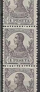Serie de sellos Guinea Española nº 095 (**) BLOQUE 3 VERT.