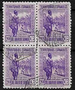 Serie de sellos Guinea Española nº 265 (o) BLOQUE 4