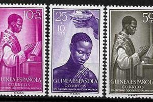 Serie de sellos Guinea Española nº 344/46 (**)