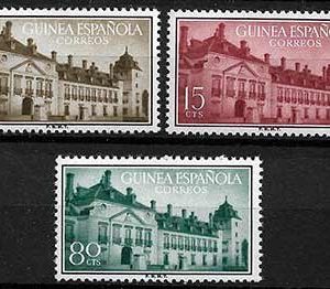 Serie de sellos Guinea Española nº 347/49 (**)