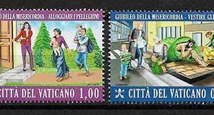 Serie sellos Vaticano 1727-28. Año de la Misericordia