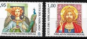 Serie sellos Vaticano 1736-37. Año de la Misericordia