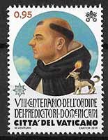 Serie sellos Vaticano 1741. VIII Centenario Dominicos