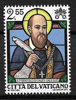 Serie sellos Vaticano 1764. San Francisco de Sales