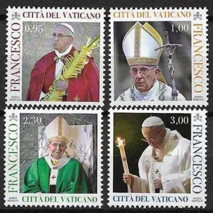 Serie sellos Vaticano 1773-76. Papa Francisco