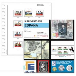 Suplemento 2018 Sobres entero postales España. Montado