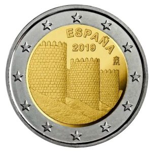 Moneda 2 euros de España 2019 Muralla de Ávila