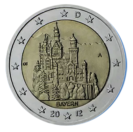 Moneda 2 euros Alemania 2012 Bunderländer Bayern 1 ceca