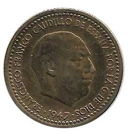 Moneda 001 peseta 1947 *56. MBC