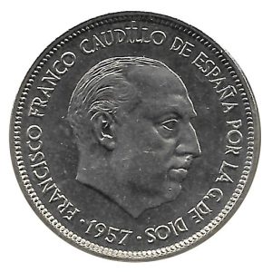 Moneda 005 pesetas 1957 *60. S/C-