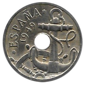Moneda 0,50 centimos 1949*54. S/C-