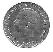 Moneda Portugal  100 reis 1910 Emmanuel I . EBC
