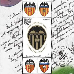 5299. Sello Centenario Valencia CF. HB