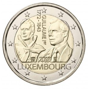 Moneda 2 euros de Luxemburgo 2018 Aniversario del Gran Duque