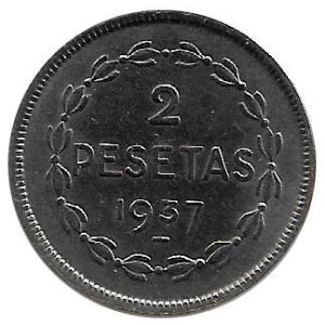 Moneda Euzkadi 02 pesetas 1937 S/C-
