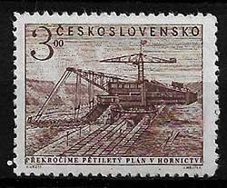Serie de sellos Checoslovaquia ferrocarriles Nº 0670 (**)