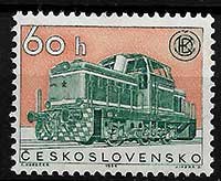 Serie de sellos Checoslovaquia ferrocarriles Nº 1368 (**)