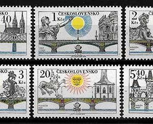 Serie de sellos Checoslovaquia ferrocarriles Nº 2278-83 (**)