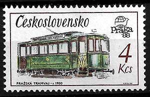 Serie de sellos Checoslovaquia ferrocarriles Nº 2725 (**)
