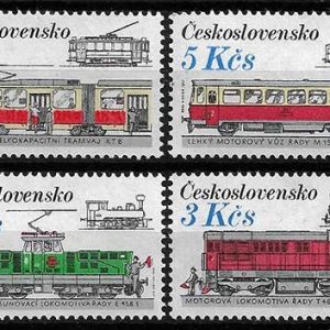 Serie de sellos Checoslovaquia ferrocarriles Nº 2693-6 (**)