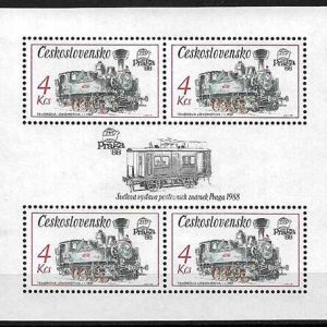 Serie de sellos Checoslovaquia ferrocarriles Nº HB75 (**)