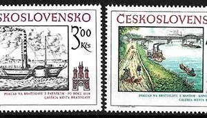 Serie de sellos Checoslovaquia ferrocarriles Nº 2499-00 (**)