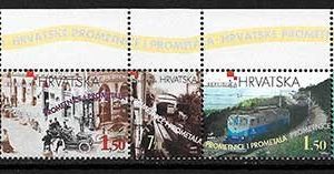 Serie de sellos Croacia ferrocarriles Nº 0455-59 (**)