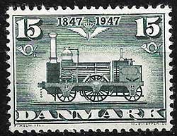 Serie de sellos Dinamarca ferrocarriles Nº 0311 (**)