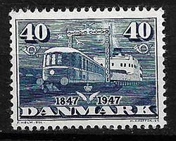 Serie de sellos Dinamarca ferrocarriles Nº 0313 (**)