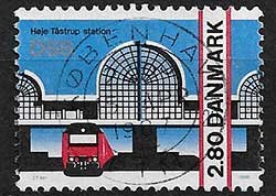 Serie de sellos Dinamarca ferrocarriles Nº 0871 (o)