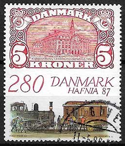 Serie de sellos Dinamarca ferrocarriles Nº 0903 (o)