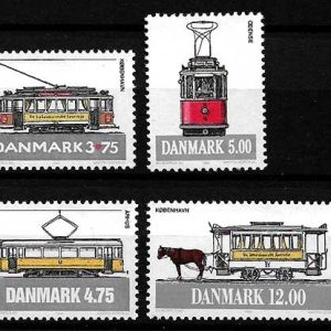Serie de sellos Dinamarca ferrocarriles Nº 1083-6 (**)