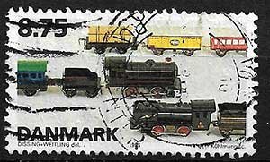 Serie de sellos Dinamarca ferrocarriles Nº 1117 (o)