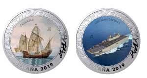 Año 2019. Moneda 1,5 € Hª Navegacion. (4 Val) Nickel. 3ª Entrega