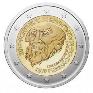 Moneda 2 euros de Portugal 2019 Fernando de Magallanes