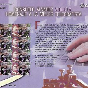 PLIEGO PREMIUM 074 Consuelo Álvarez «Violeta». Telegrafista