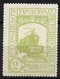 Serie de sellos España ferrocarriles Nº 0470 (*)