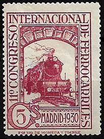 Serie de sellos España ferrocarriles Nº 0471 (*)