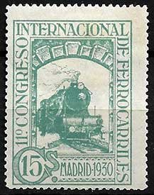 Serie de sellos España ferrocarriles Nº 0473 (*)